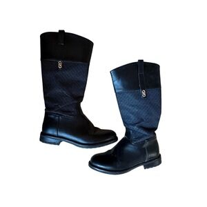 Cole Haan Boots Black Brennan Riding Big Kids Sz 1 Horse Girl Country School